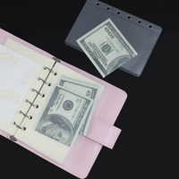 Pochettes pour classeurs A5/A6/A7 pochettes transparentes en PVC 6 trous sans fermeture à glissière enveloppes budgétaires ouvertes sur le côté pour classeurs de documents