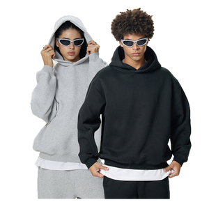 Hoodie unisexe épais et surdimensionné en coton lourd, coupe boxy personnalisée, 500 g/m², pour homme, fabriqué par [Nom du fabricant] - Product Image 2