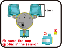 ES-SL01D CCT Lampu Sensor Keamanan Steker Masuk & Keluar Sensor PIR Koneksi Cepat IP54 Sorot Pasar Australia/Inggris