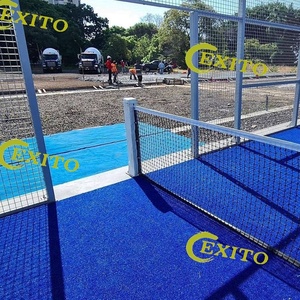 EXITO 2023 Precio bajo de alta calidad de vidrio <span class=keywords><strong>Padel</strong></span> Court Fabricantes, panorámica completa sin esquina <span class=keywords><strong>Padel</strong></span> Cancha de tenis para la venta - Product Image 4