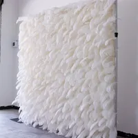 Dinding Bunga Kain Bulu Pink 8FT 2.4M, Dekorasi Dinding Tanaman, Latar Belakang Pernikahan, Hiasan Dinding, Dinding Bunga Gantung, Perlengkapan Foto Acara Pesta