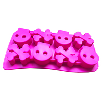 Bac à glaçons en silicone de qualité alimentaire sans BPA, 6 cavités, facile à démouler, décoration de fête d'Halloween, outils de bar pour cocktails whisky DIY