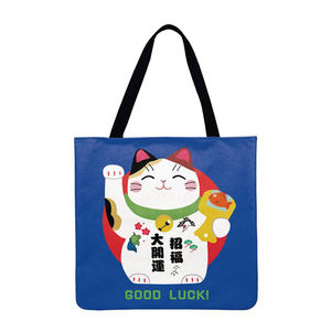 日本招财猫印花手提袋购物袋可爱女原宿Ulzzang垃圾手提袋购物袋 - Product Image 4