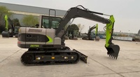 Excavatrice hydraulique ZE75G de 7,5 tonnes, moteur Yanmar, pompe hydraulique, mini-excavatrice compacte pour travaux municipaux, pipelines et aménagement paysager