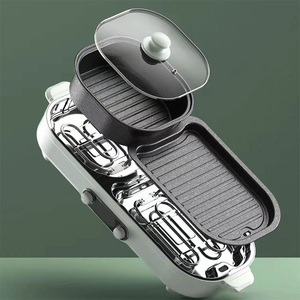 BOOU MagiCook <b>Electric</b> <b>Barbeque</b> Grill Smokeless 2 in 1 Non Stick Coating <b>Electric</b> Grill With Hot Pot - Product Image 3