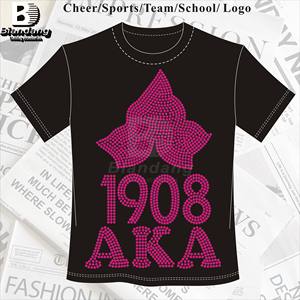 Fer à repasser sur les transferts de sororité grecque <span class=keywords><strong>AKA</strong></span> avec strass design personnalisé Cheer Heat Press <span class=keywords><strong>Iron</strong></span> <span class=keywords><strong>on</strong></span> <span class=keywords><strong>Transfers</strong></span> pour T-shirts - Product Image 2