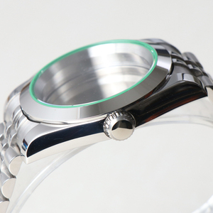 Caja de Reloj Minutesecond NH35 de 39 mm, Acero Inoxidable, Hecha a Mano, Cristal de Zafiro Verde, Esfera de 28,5 mm - Product Image 6