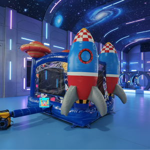 Castillo Inflable con Diseño de Cohete Espacial, Nuevo Diseño de Moonwalk, Castillo Inflable con Astronauta, Jumper Inflable Espacial - Product Image 4
