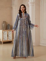 Robe Abaya Maxi Élégante de Soirée de Mariage Modeste de Dubaï, de Haute Qualité, en Tulle Brodé Respirant pour Femme