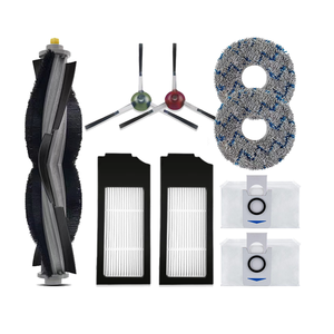 Brosse latérale, filtre HEPA, sac à poussière, tampon de nettoyage de remplacement électriques pour aspirateur robot Ecovacs <span class=keywords><strong>Deebot</strong></span> X1 <span class=keywords><strong>T10</strong></span> Omni <span class=keywords><strong>Turbo</strong></span> - Product Image 1
