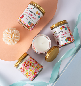 Vela Aromática Grande con Gránulos de Cera de Soya Coloridos, Regalo Creativo de Cumpleaños y Recuerdo, Decoración con Azúcar Rociado - Product Image 6