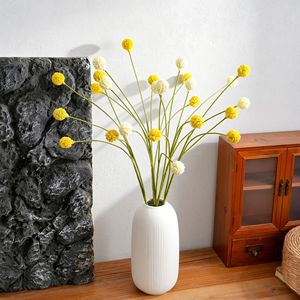 Fleur de pissenlit artificielle CallaFloral, branche unique, blanc et jaune, décoration intérieure, mousse plastique, bouquet de mariage, style INS - Product Image 1