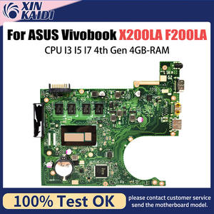 Placa base <span class=keywords><strong>X200LA</strong></span> para <span class=keywords><strong>ASUS</strong></span> Vivobook F F200LA X200L F200L placa base de computadora portátil CPU I3 4th Gen 4GB-RAM LVDS o EDP - Product Image 2