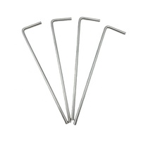 Piquets d'ancrage en forme de J modernes, piquets de tente en acier robuste, pointe en forme de burin, goupilles de fixation pour buts de football, tentes de camping, jardin