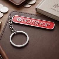 Porte-clés personnalisé avec logo du fabricant, en alliage de zinc rectangulaire plaqué argent émaillé, pour cadeau promotionnel d'entreprise