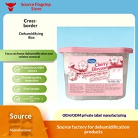 Boîte déshydratante jetable 500 ml écologique au parfum de fleur de cerisier, à base de chlorure de calcium, anti-moisissure et anti-humidité