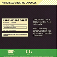 Capsules de créatine monohydrate micronisée OEM Nutrition, compléments alimentaires pour la construction musculaire