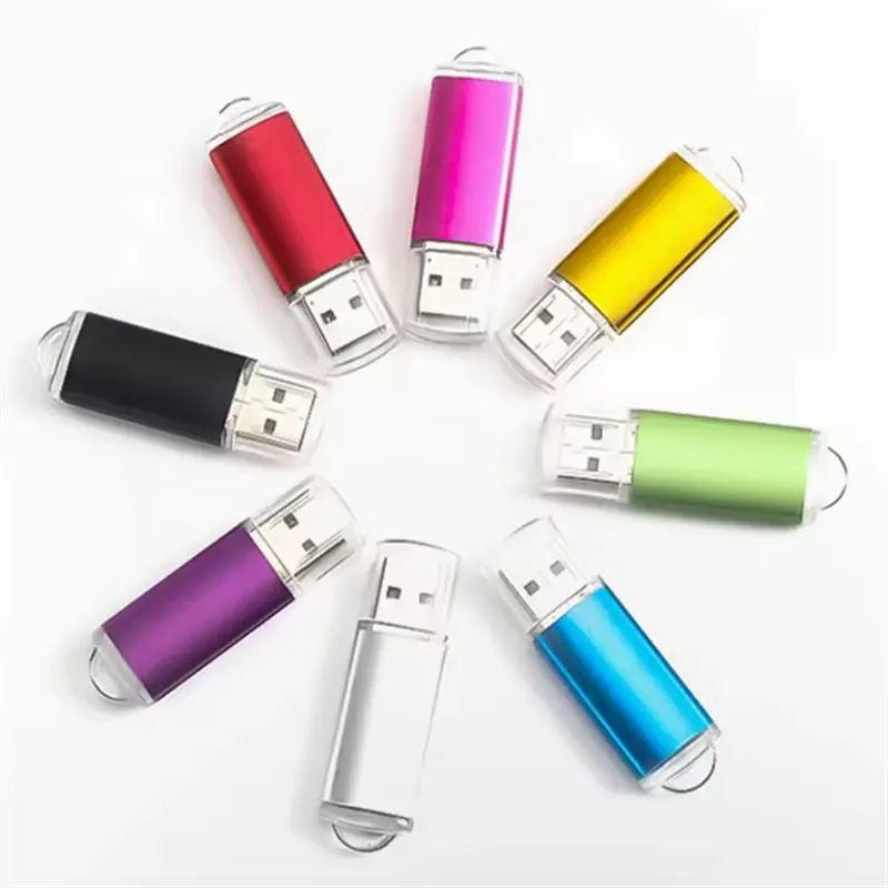 Populer aluminium kustom LOGO 2GB 4GB 8GB USB 2.0 3.0 logam USB Flash drive 16gb pen thumb drive massal 2gb usb flash drive