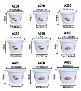 Pot de fleurs rond en plastique PP blanc OEM ODM d'usine avec trou de drainage, conteneur de jardin pour bonsaï durable A410 - Product Image 2