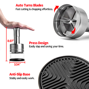 Thép không gỉ quay rau Slicer tay Báo Chí hoạt động cho bắp cải/khoai tây - Product Image 5