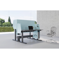 Bureau modulaire électrique réglable en hauteur, poste de travail assis-debout pour bureau avec cache-câbles, personnalisable OEM, vente en gros en vrac