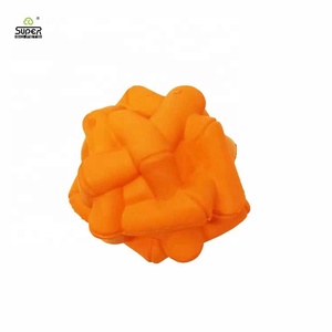 الموردين البرتقال المطاط الطبيعي هايت الجودة ODM OEM مخصص الحيوانات الأليفة مضغ لعبة الافراج عن الغذاء صار - Product Image 3