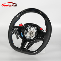 Volant sport en cuir et fibre de carbone de haute qualité pour M3 M4 M5 F10 F30 F18 F35 Gchassis 3 branches