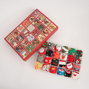 KTS549 Usine OEM Personnalisé Votre Propre Designer Coton Vente en Gros Creative Jacquard <span class=keywords><strong>Fantaisie</strong></span> Femmes Hommes Joyeux Noël Chaussettes - Product Image 2