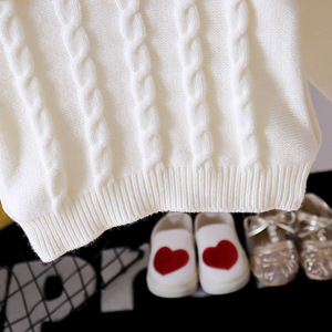 Boutique d'automne pour enfants Vêtements une pièce pour enfants Intarsia Chandails tricotés pour filles - Product Image 5