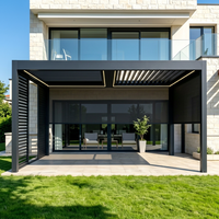 Pergola autoportante extérieure en alliage d'aluminium, écologique et durable, design moderne, pour terrasse, balcon et jardinage, fabrication OEM et ODM sur mesure