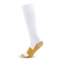 Chaussettes de compression en cuivre populaires pour le soulagement de la douleur, idéales pour le sport, les voyages et la prévention de la fatigue.