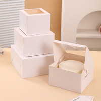 Cajas para Pasteles Blancas y Rosas al por Mayor con Ventana de 10*10*5 Pulgadas, Cajas de Embalaje para Pasteles, Herramientas para Empacar Pasteles para Fiestas, Bodas, Cumpleaños y Postres