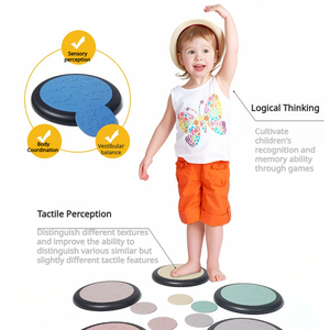 Discos Táctiles de Entrenamiento Sensorial Universal <span class=keywords><strong>para</strong></span> Niños, Almohadilla de Masaje Educativa Montessori, Juguete de Coordinación y Equilibrio - Product Image 5