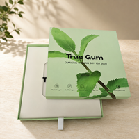 Boîte en papier rigide personnalisée et durable avec un design de plantes vertes pour l'emballage d'aliments biologiques et de produits sains