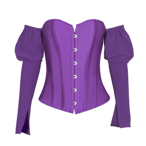 Commercio all'ingrosso Plain White <span class=keywords><strong>Corsetto</strong></span> Top Corsetti Da Sposa Manica Lunga <span class=keywords><strong>Corsetto</strong></span> Top <span class=keywords><strong>Con</strong></span> <span class=keywords><strong>Maniche</strong></span> - Product Image 4