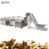 Machine de traitement automatique des noix de macadamia, décorticage, cassage, tri, torréfaction, enrobage, qualité industrielle pour les usines de transformation des noix