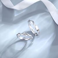 Bagues de mariage et de fiançailles Mobius en argent sterling 925 plaqué rhodium, pour femmes et hommes, polyvalentes, cadeau de fête pour la Saint-Valentin