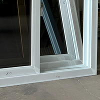 Weißes UPVC-Doppelschiebefenster mit Fliegengitter für Wohnprojekte, Direktlieferung ab Werk