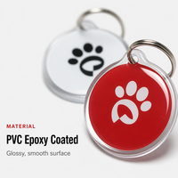 Carte d'identification pour chien NFC personnalisée en époxy, transparente, avec code QR imprimable, stockage 504 Ko, 100 000 effaçages/écritures