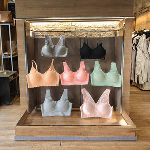 Nuevo estilo de sujetador sin aros, transpirable, de encaje, sin espalda, de color liso, con tirantes cómodos, tipo lencería para mujer - Product Image 3