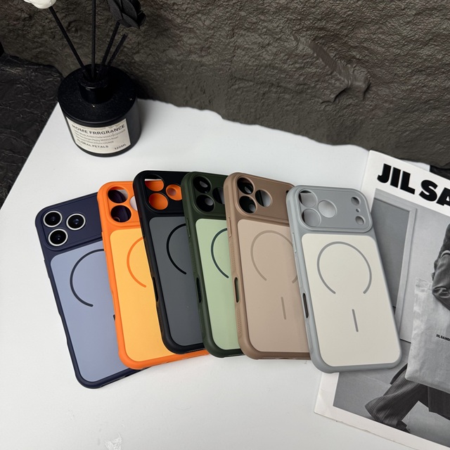 Frosting Magnetic Armor PC Translucent Matte Shockproof Phone Case for 17 11 12 13 14 15 16 Women Men