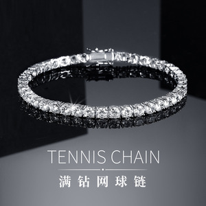 <span class=keywords><strong>Bracciale</strong></span> Tennis <span class=keywords><strong>con</strong></span> Zirconi 4A Color Fuoco, <span class=keywords><strong>Diamanti</strong></span> Completi e Design Scintillante, Gioiello di Alta Gamma - Product Image 3