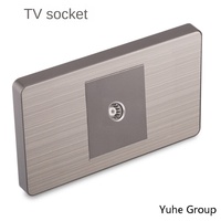 Prise murale universelle 20A/10A à 2 voies en acier inoxydable avec panneau tactile, durable et multifonctionnelle pour ordinateur et téléphone