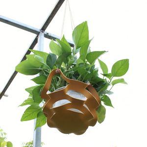 Multi-Tiered Versatile Indoor/Outdoor Hanging Planter <b>Basket</b> Plants & <b>Flowers</b> Perfect <b>for</b> Garden Decor PU Leather Plant Hanger - Product Image 3