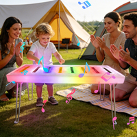 Piano lumineux pour enfants, jouet de table avec 7 gammes de notes sensibles au toucher et haut-parleur, idéal pour les tout-petits, cadeau d'anniversaire