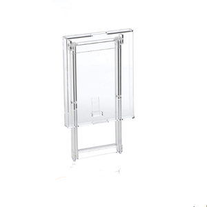 Table à dîner pliable en acrylique, écologique, recyclable, plateau transparent, petite table, gain de place, repas, collation, café, facile - Product Image 6