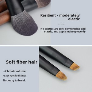 Ensemble de 12 pinceaux de maquillage en poils synthétiques avec manche en bois pour le <span class=keywords><strong>visage</strong></span> - Mini outils de beauté - Product Image 4