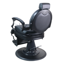 Chaise de barbier à pompe hydraulique professionnelle robuste luxe moderne noir Vintage cuir synthétique fer/métal prix bon marché pour
