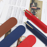 Étui à stylos rectangulaire en cuir PU multicolore personnalisable avec logo pour les écoles, les bureaux, vente en gros