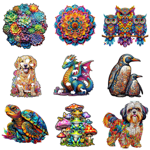 Puzzles en <span class=keywords><strong>bois</strong></span> 3D personnalisés en usine Forme unique DIY Puzzles éducatifs pour enfants et famille Fermeture à bouton ODM - Product Image 5